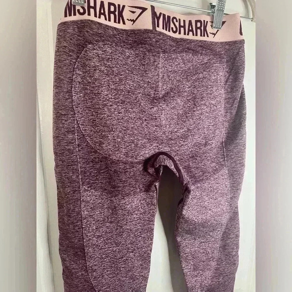 Gym Shark Women’s Dark Ruby Marl/Blush Nude Flex Leggings - Size: Medium - Picture 5 of 6
